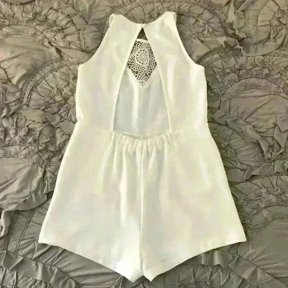 MINKPINK White Romper with Lace Detail - Picture 6 of 10